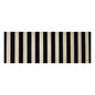 2' x 6' Black and Tan Wide Stripe Washable Runner Rug