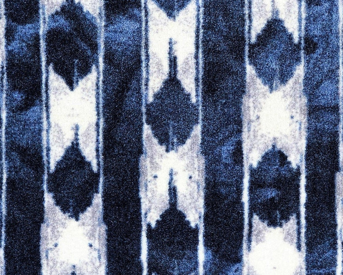 2' x 3' Shades of Blue Abstract Stripes Washable Floor Mat