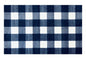 2' x 4' Navy and White Buffalo Plaid Washable Floor Mat