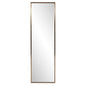 Antiqued Brushed Brass Rectangular Full Length Wall Mirror