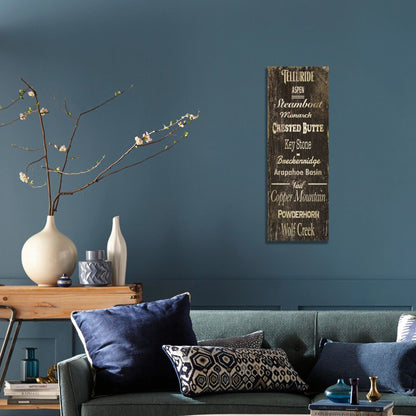 Popular Ski Resorts Wall Décor