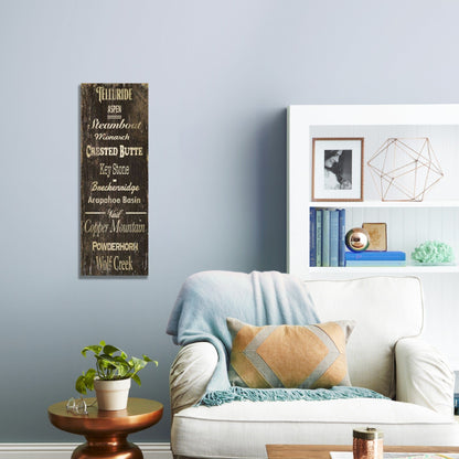 Popular Ski Resorts XL Wall Décor