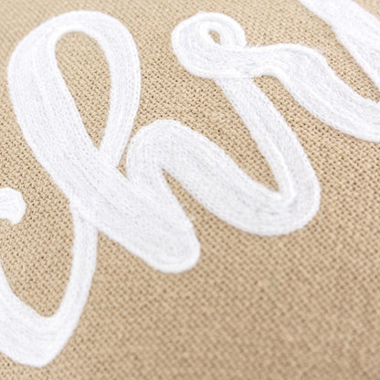 Christmas Beige and Natural Decorative Throw Pillow