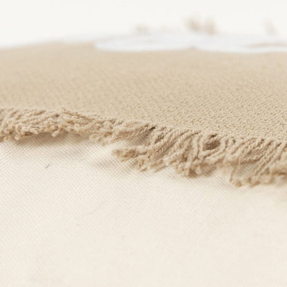 Christmas Beige and Natural Decorative Throw Pillow