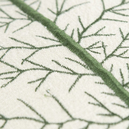 Ivory Natural and Green Contemporary Christmas Tree Throw Pillow