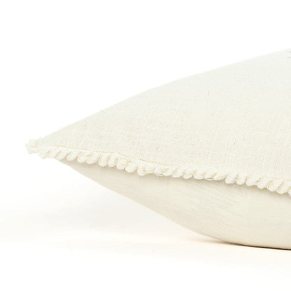 Ivory Natural and Green Contemporary Christmas Tree Throw Pillow