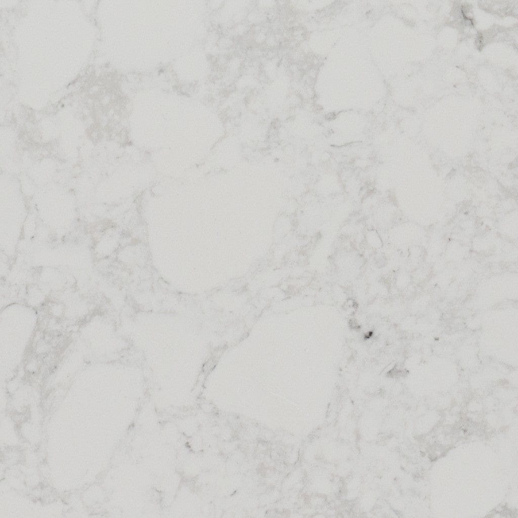 22" Natural Wood And White Faux Marble Manufactured Wood Round End Table With Shelf