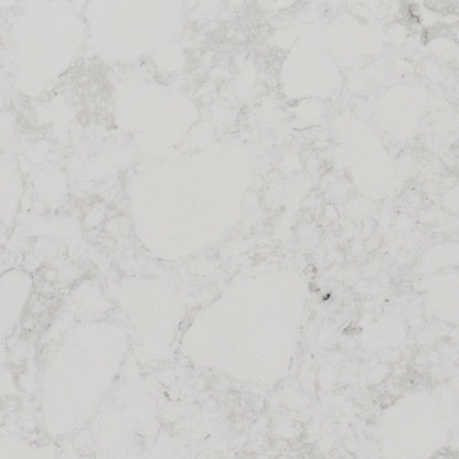 22" Natural Wood And White Faux Marble Manufactured Wood Round End Table With Shelf