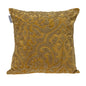 Luxe Velvet Mustard Yellow Beaded Throw Pillow