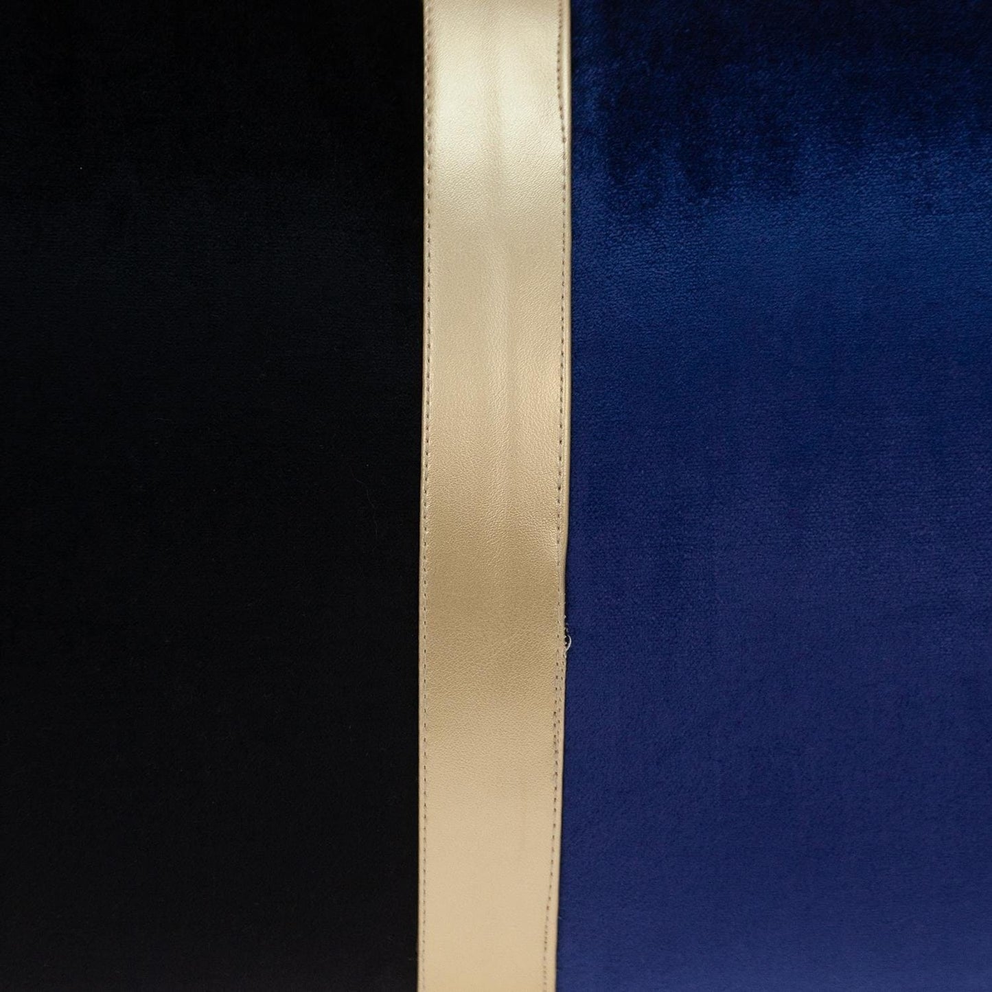 Black Gold and Blue Tufted Velvet Lumbar Pillow