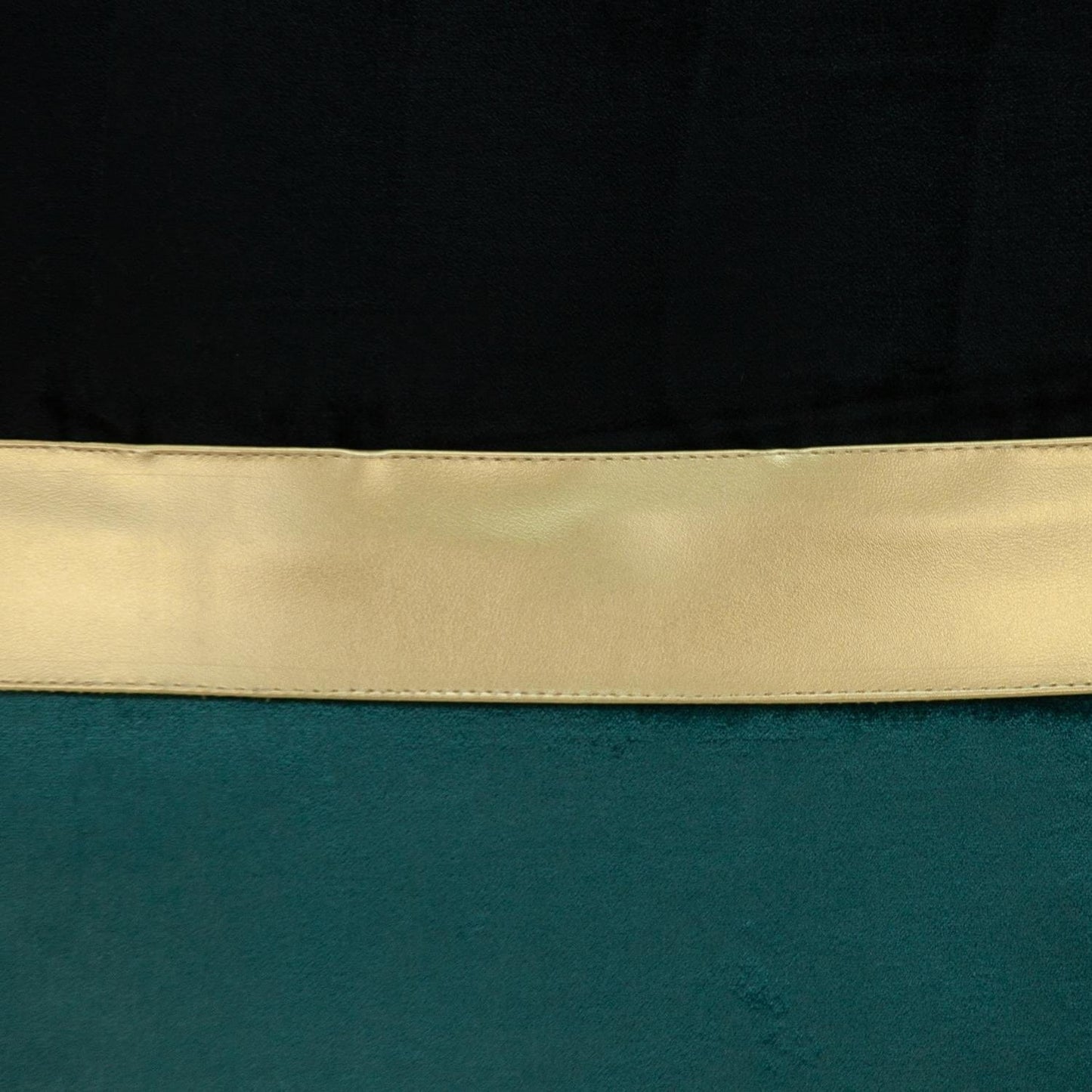 Teal Gold and Black Tufted Velvet Square Pillow