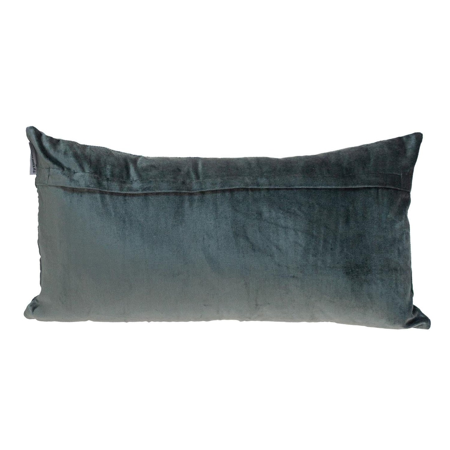 Green Gold and Dark Gray Tufted Velvet Lumbar Pillow