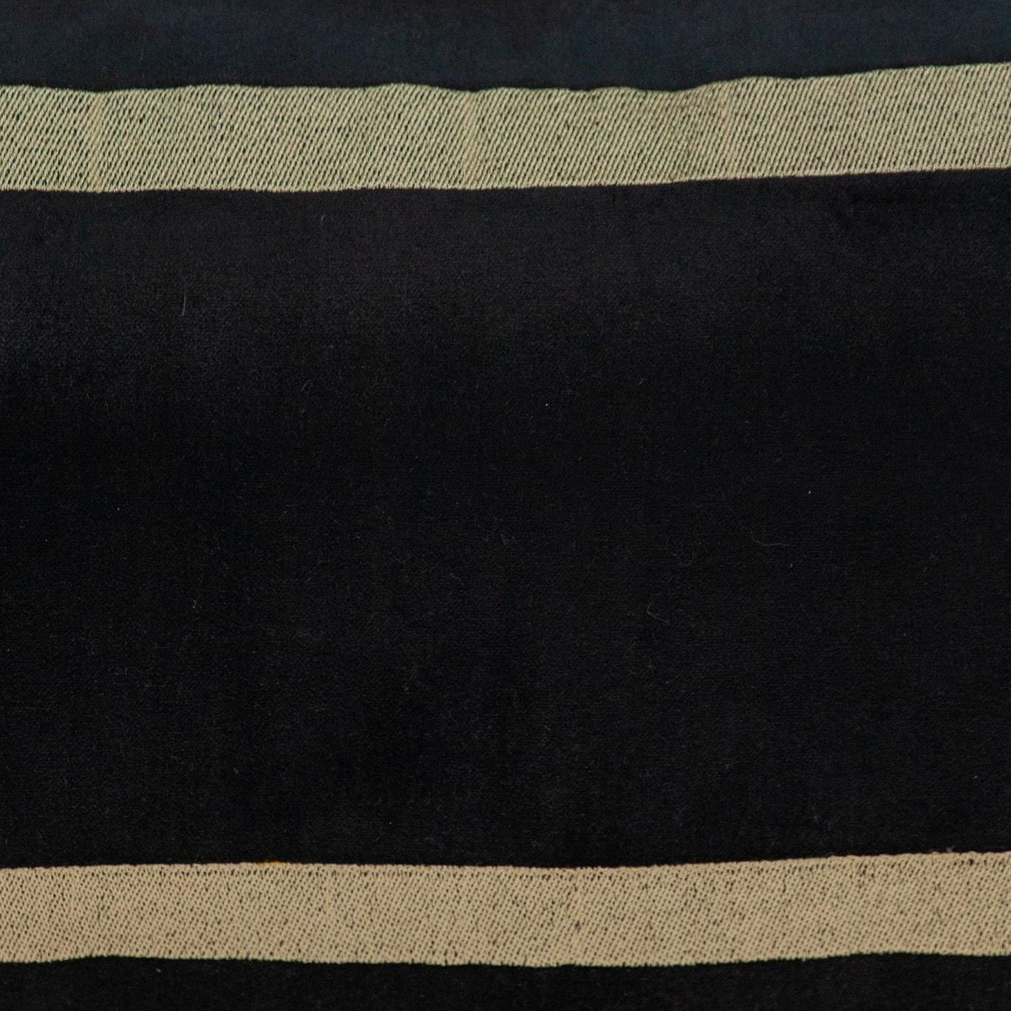 Boho Black with Gold Fringe Decorative Square Throw Pillow