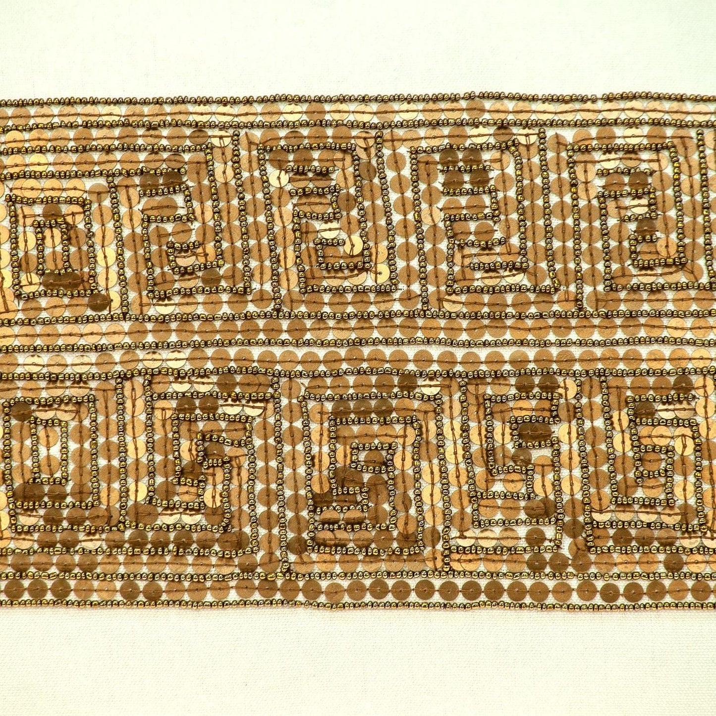 Glam Off White with Golden Sequins Lumbar Throw Pillow