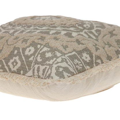 Boho Garland Beige and Khaki Decorative Accent Pillow