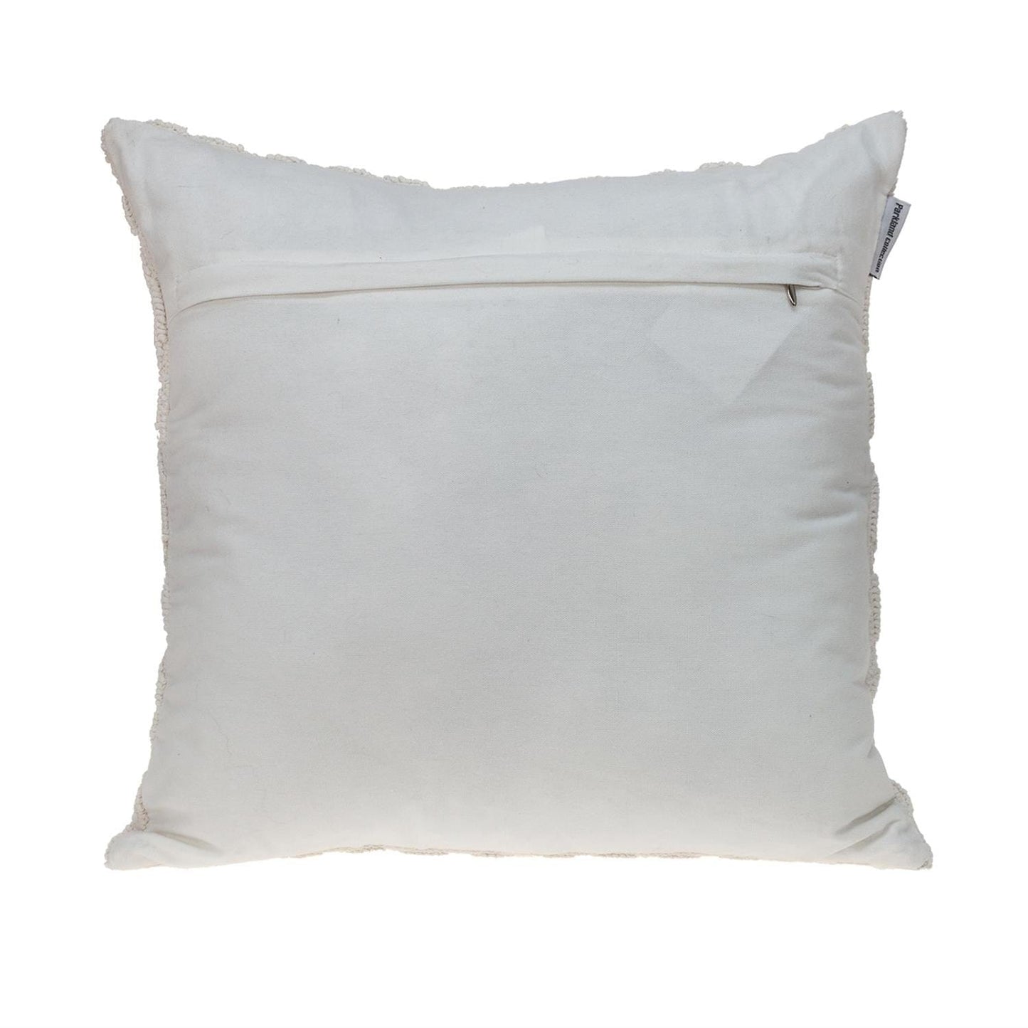 Jacquard Diamond Pattern Decorative White Throw Pillow