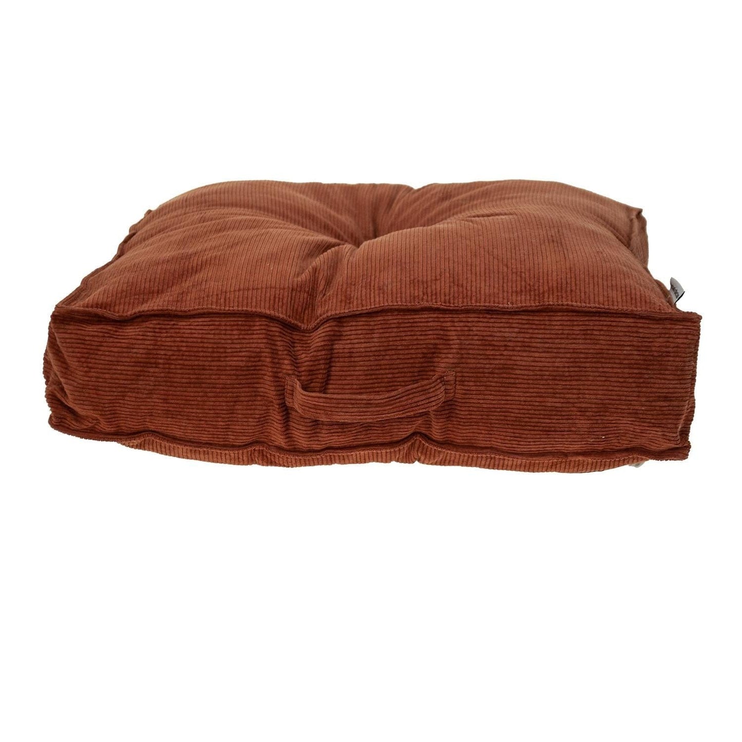Corduroy Styled Burnt Orange Tufted Floor Pillow