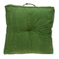 Corduroy Styled Olive Green Tufted Floor Pillow