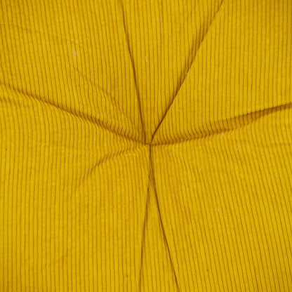 Corduroy Styled Yellow Tufted Floor Pillow