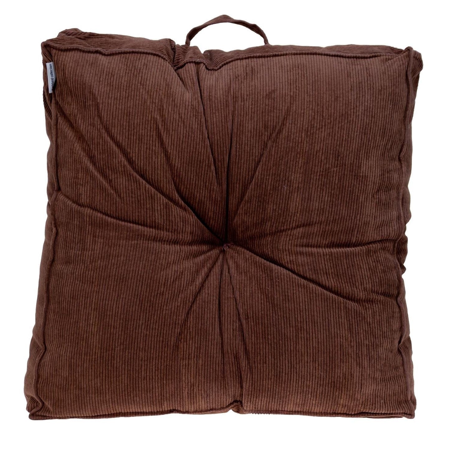 Corduroy Styled Dark Brown Tufted Floor Pillow