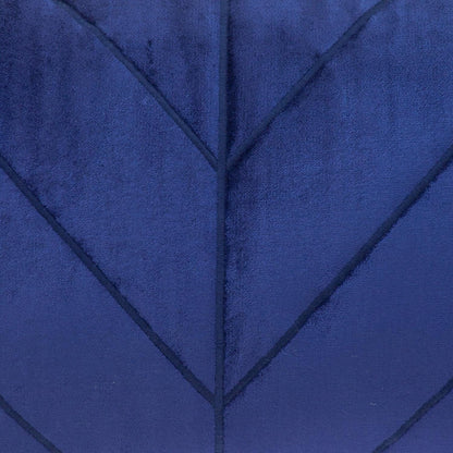 Quilted Velvet Arrows Blue Decorative Lumbar Pillow