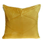 Quilted Yellow Velvet Throw Pillow
