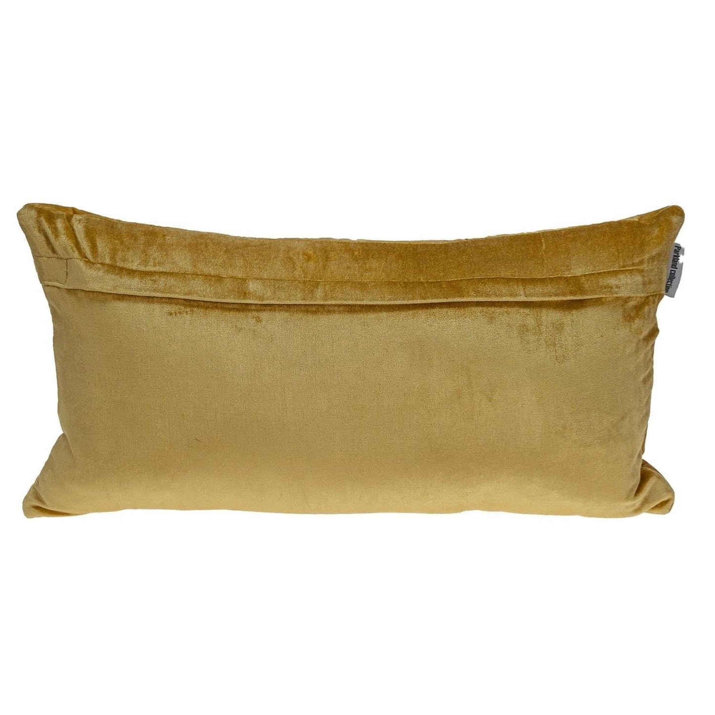 Quilted Yellow Velvet Lumbar Throw Pillow