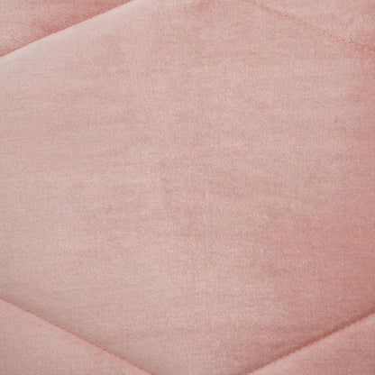 Quilted Pink Velvet Throw Pillow