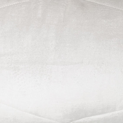 Quilted White Velvet Lumbar Throw Pillow