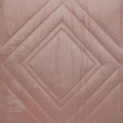 Pink Quilted Diamonds Velvet Solid Color Throw Pillow