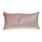 Pink Quilted Diamonds Velvet Solid Color Lumbar Pillow