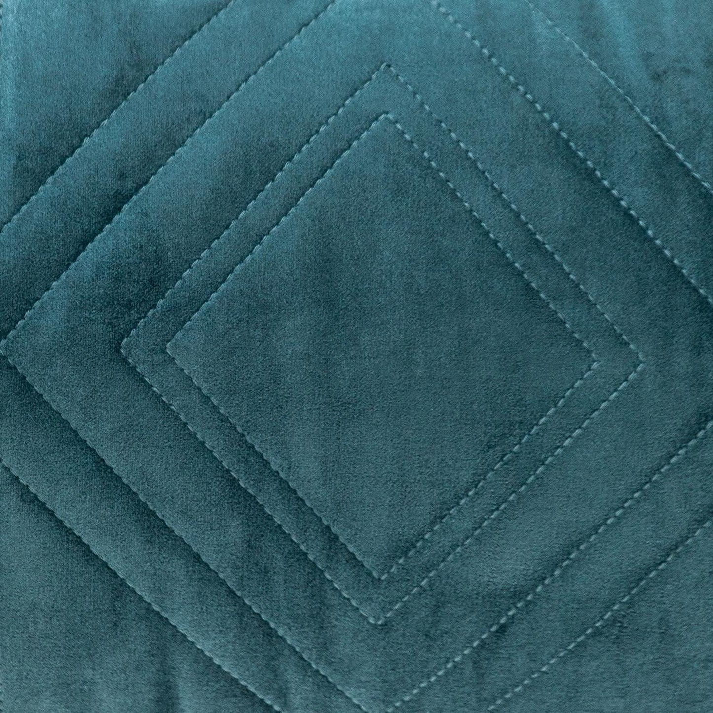 Teal Quilted Diamonds Velvet Solid Color Lumbar Pillow