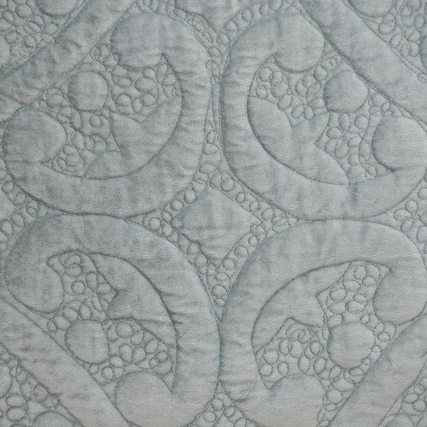 Gray Quilted Velvet Square Throw Pillow