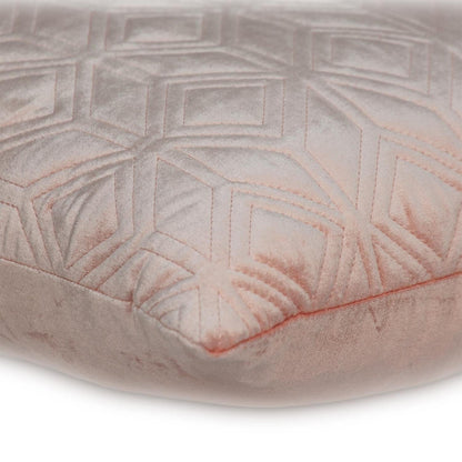 Tufted Diamonds Rose Gold Velvet Accent Pillow