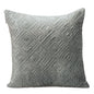 Quilted Charcoal Decorative Throw Pillow