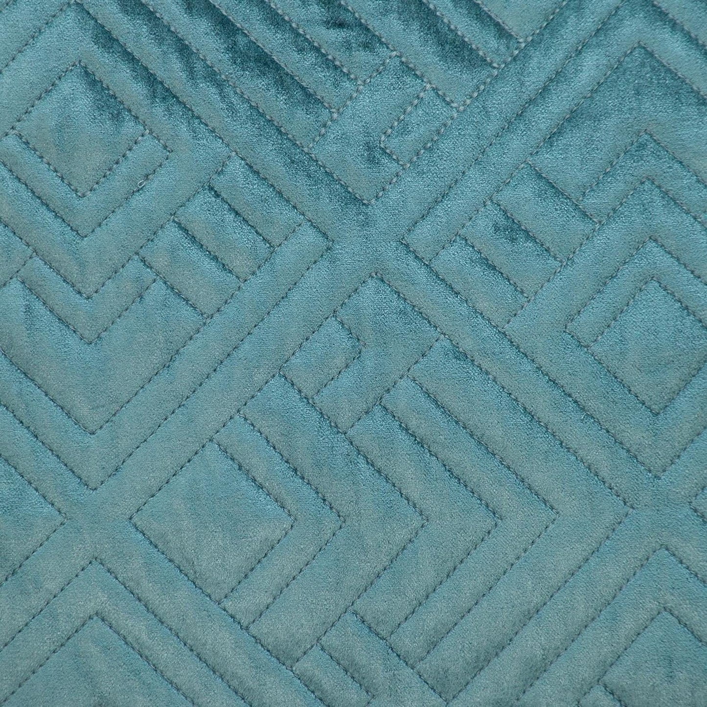 Quilted Teal Decorative Throw Pillow