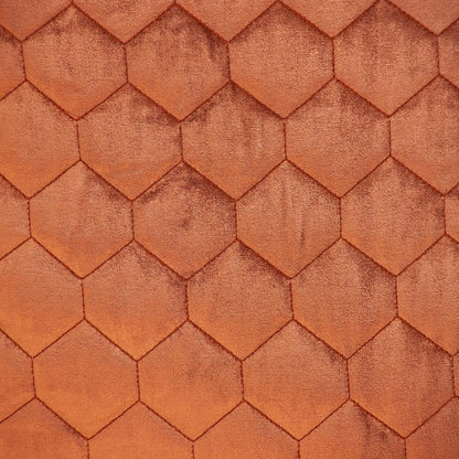 Burnt Orange Tufted Velvet Quilted Throw Pillow