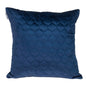 Navy Blue Tufted Velvet Quilted Throw Pillow