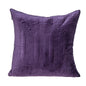 Quilted Velvet Purple Square Throw Pillow