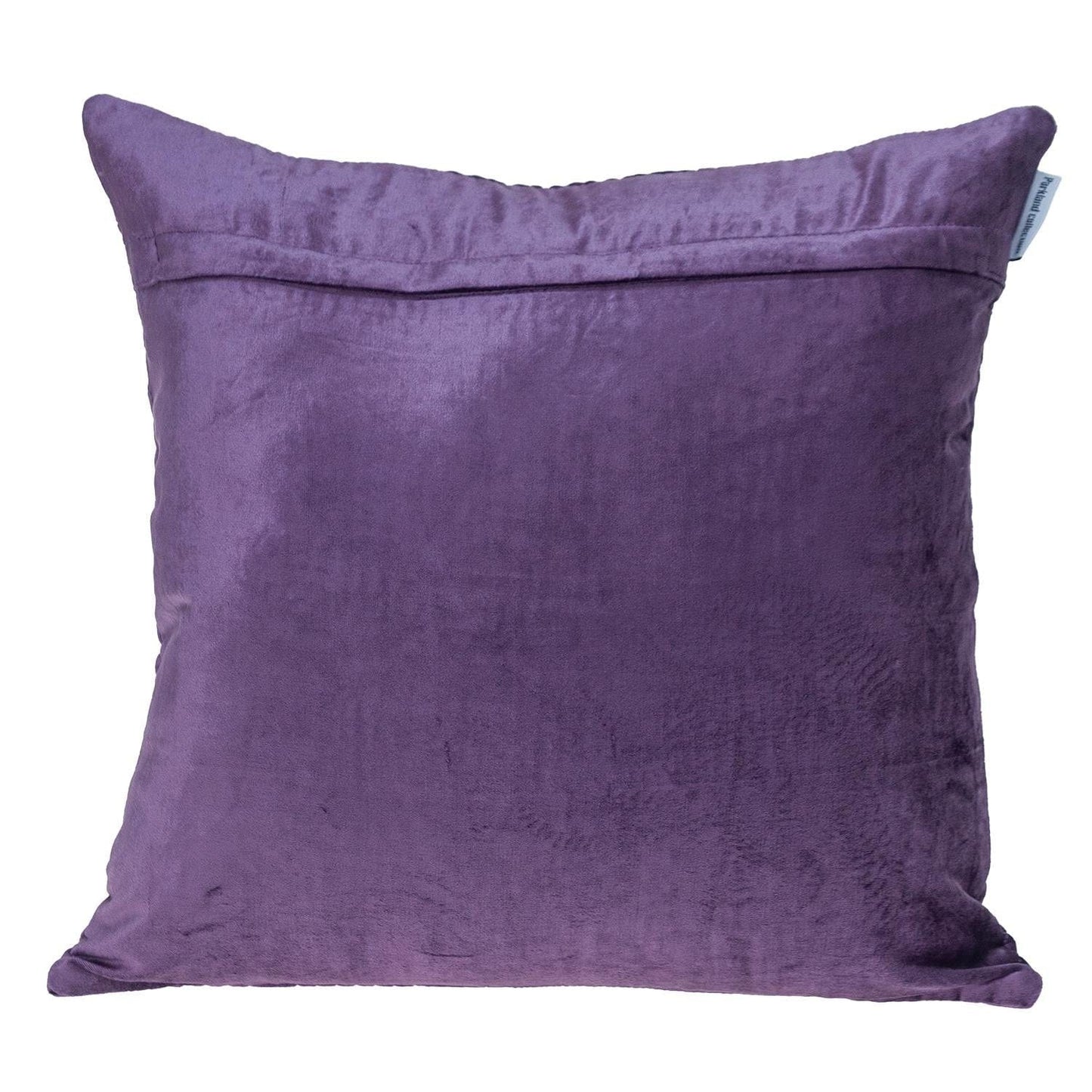Quilted Velvet Purple Square Throw Pillow