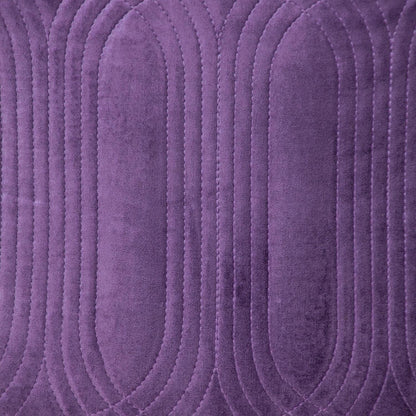 Quilted Velvet Purple Square Throw Pillow