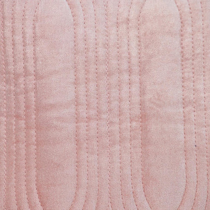 Quilted Velvet Pink Square Throw Pillow