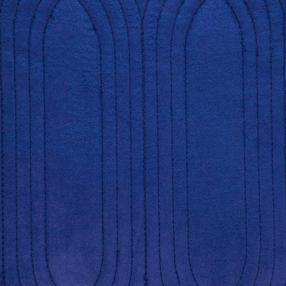 Quilted Velvet Blue  Square Throw Pillow