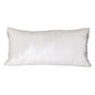 Quilted Velvet White Lumbar Throw Pillow