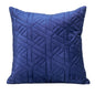 Blue Velvet Quilted Throw Pillow