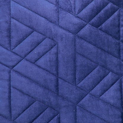 Blue Velvet Quilted Throw Pillow