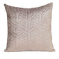 Taupe Velvet Quilted Throw Pillow