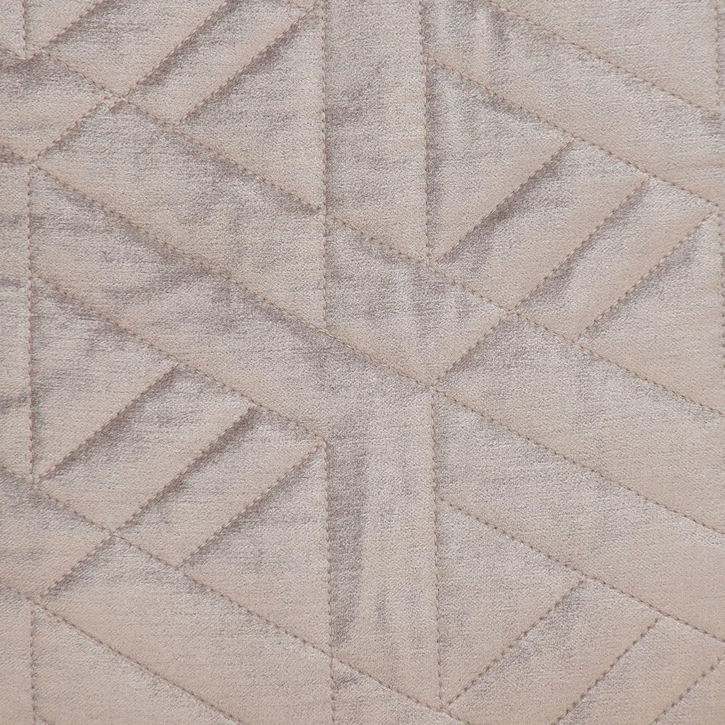 Taupe Velvet Quilted Throw Pillow