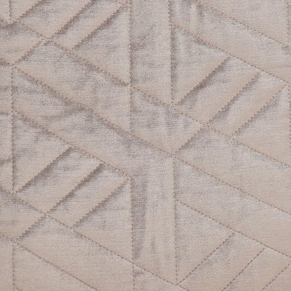 Taupe Velvet Quilted Throw Pillow