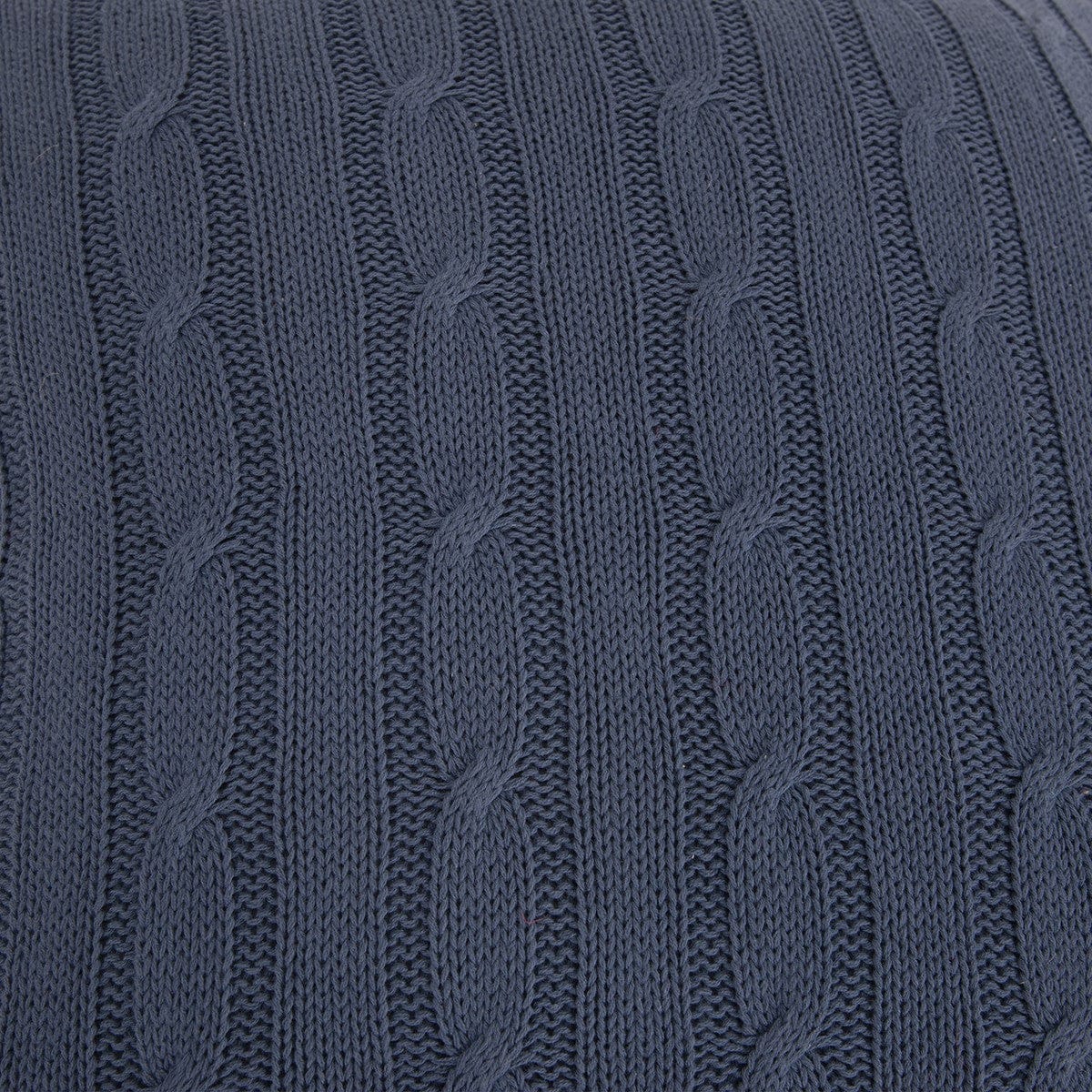 Blue Knit Sweater Stripe Down Throw Pillow